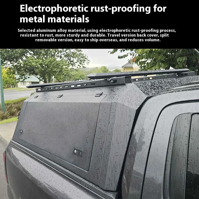 Hot Selling Aluminum Tri-Fold Hard Tonneau Cover with Hinged Panels Waterproof UV Treated For Ranger