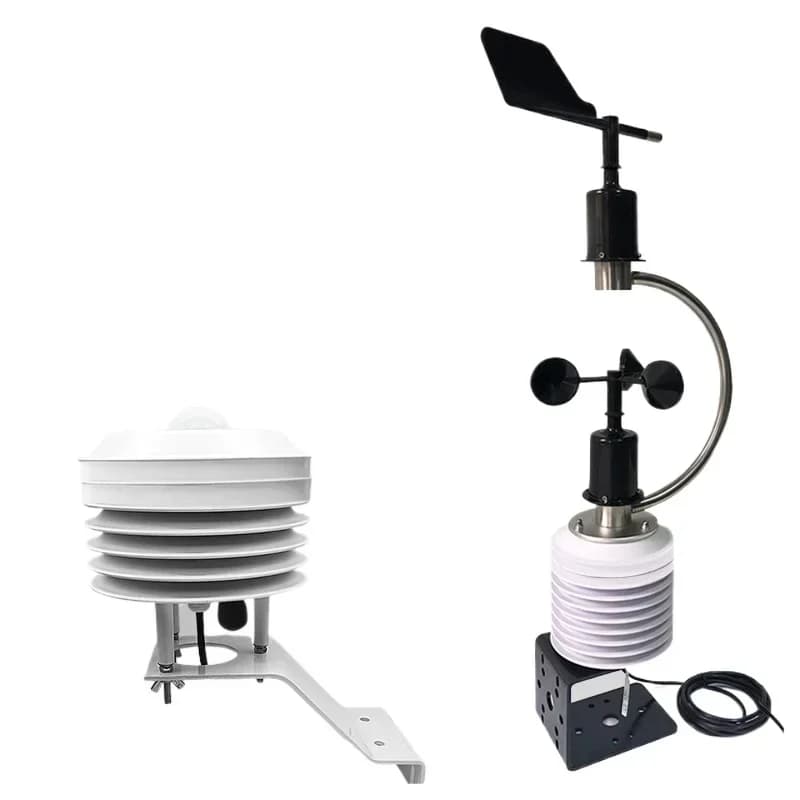 Weather Station Louver Temperature and Humidity Sensor Light PM2.5/10 Wind Speed Wind Direction