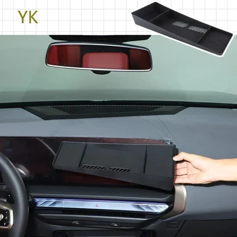 For BMW X3 G45 2025-26 ABS Black Car Central Control Navigation Screen Rear Storage Box Interior Car Accessories LHD