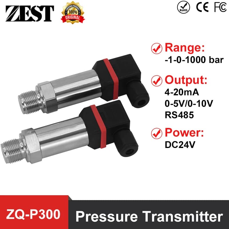 Pressure Transmitter Sensor Range -1-0-1000bar 4-20ma 0-10V RS485 0-5V Output Oil Water Gas Liquid Pressure Transducer