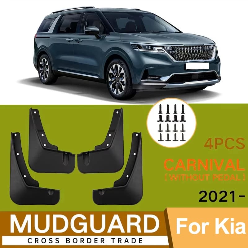 4Pcs For Kia Carnival 2021-2024 Car Tires Fenders Waterproof Mudguards PP Plastic Accessories