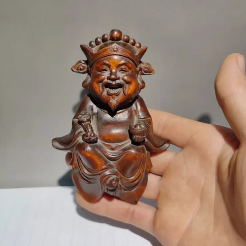 vintage wood sculpture corner buddha decor carving wooden wood carved figure