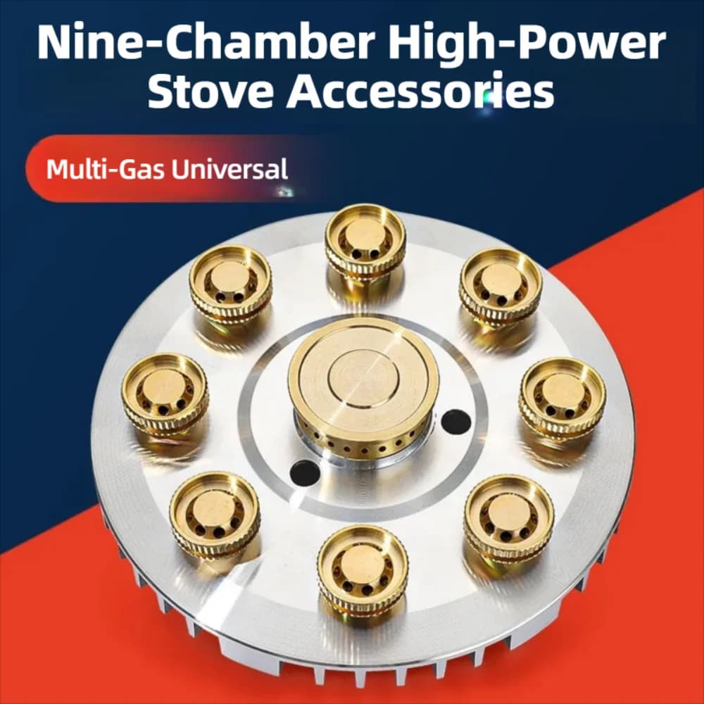 9 Core Home Gas Stove Spare Parts, Copper Nozzle High Flame Plate Fit Household Kitchen Gas Cooker