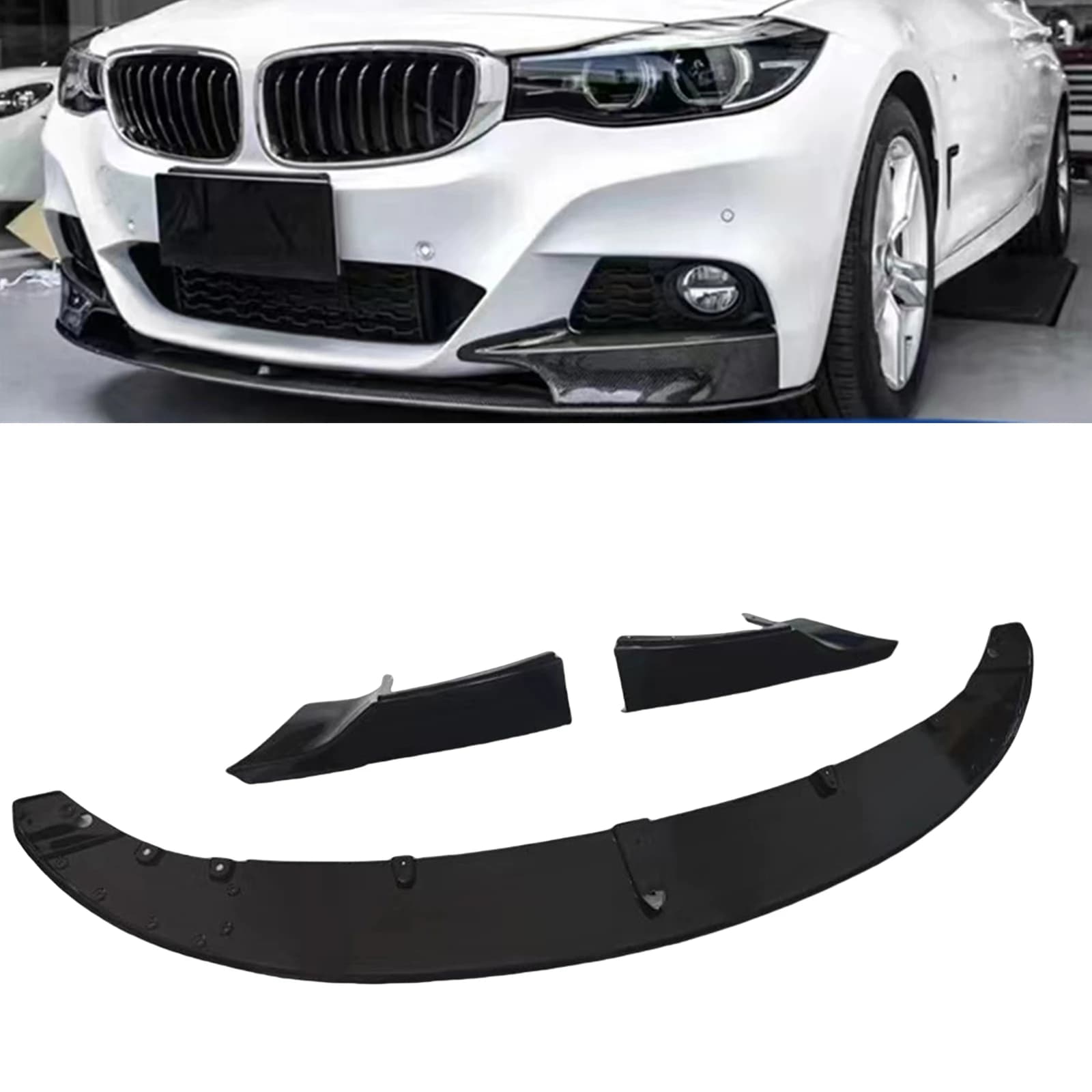 Front Bumper Spoiler Lip For BMW 3 Series GT F34 2014-2019 328i 330i 335i 340i M Package Lower Diffuser Splitter Protector Blade