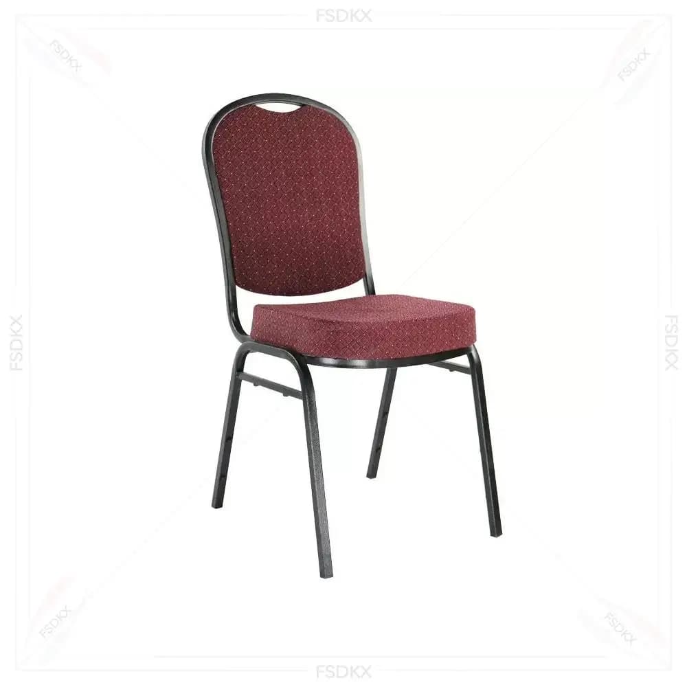 FSDKX Metal Frame Comfortable Padded Stackable Church Chair