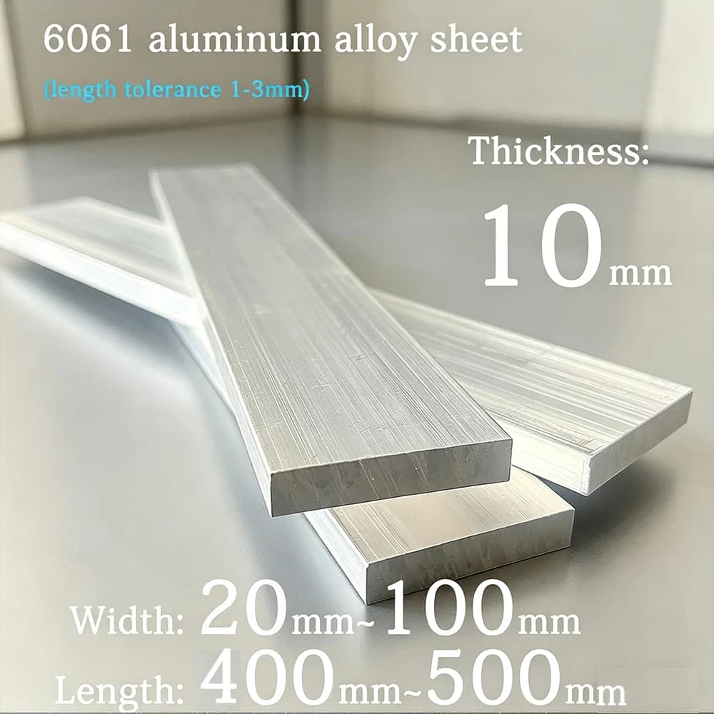 High quality aluminum alloy sheet, thickness: 10mm, width: 20-100mm, length: 400-500mm, widely used for your selection