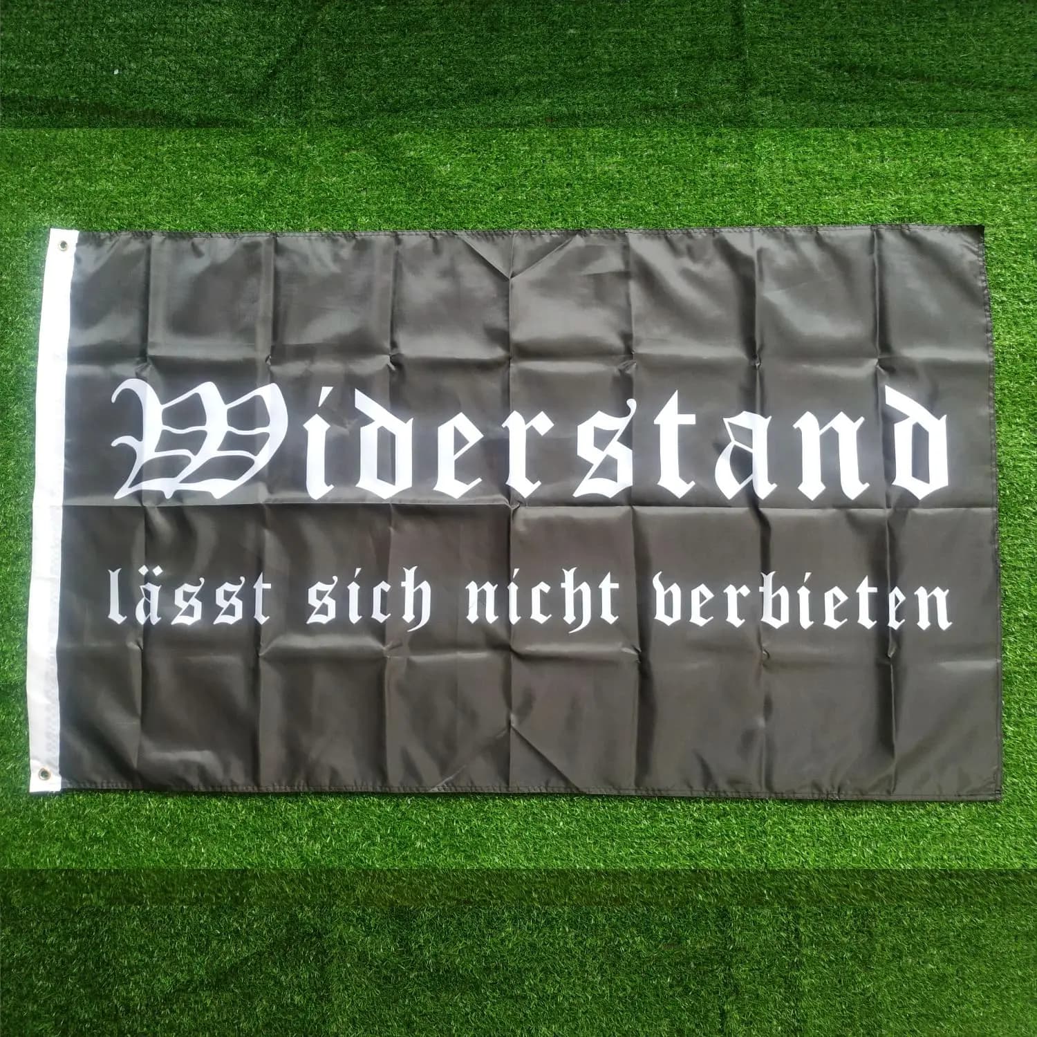Fahne Flagge Widerstand lässt sich nicht verbieten -Multiple sizes to choose from 90 x 150 cm 3x5ft Double Sided Printing Banner