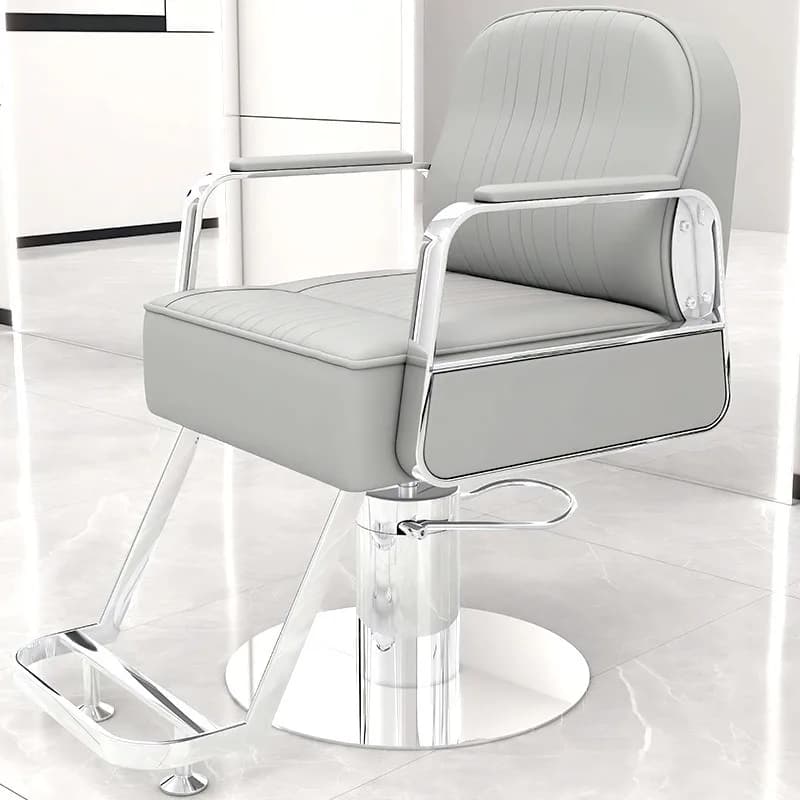 Stainless steel chassis barber chair Internet celebrity perm and dyeing liftable hair salon hair salon same hair leather chair