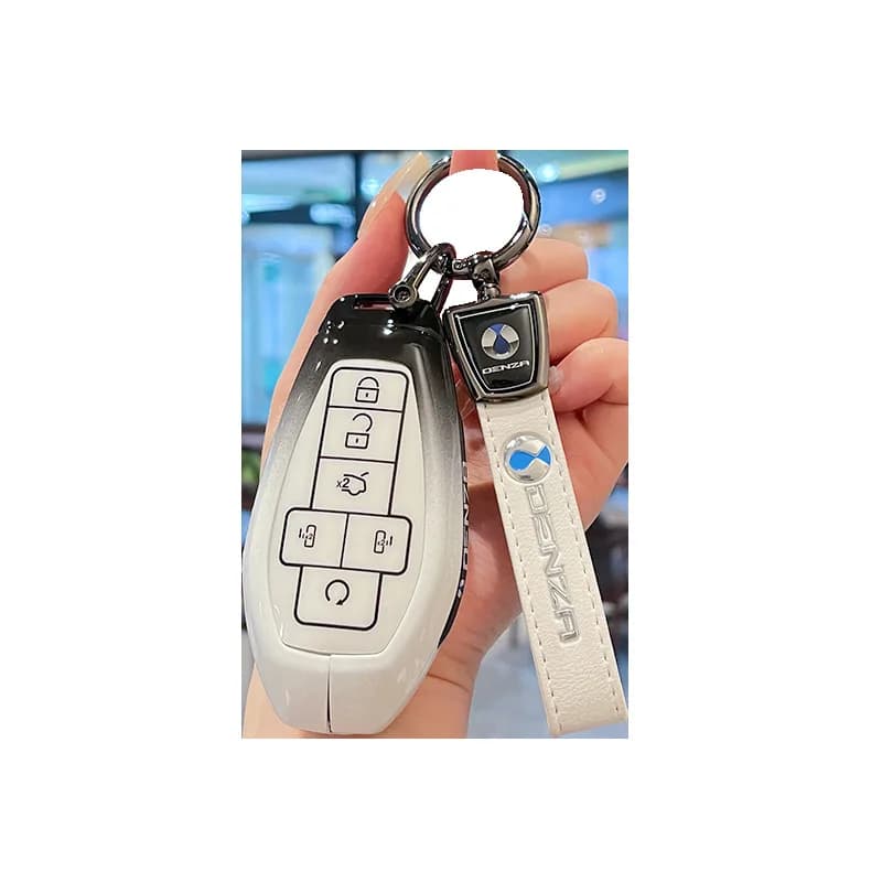 Premium Zinc Alloy Key Cover Case for Denza Z9GT/N9 (2025) - Protective Key Fob Shell Key Bag Chain