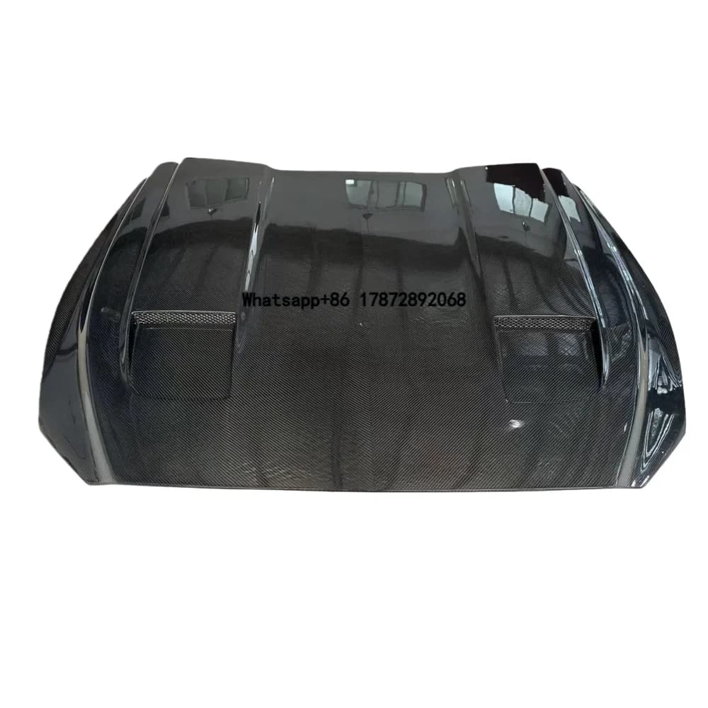 New High Quality Carbon Fiber Vented Engine Hood Mustang 6th Generation 2015-2023 Lightweight Performance Replacement