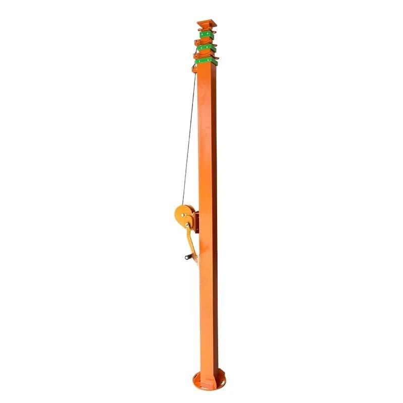 Telescopic pole, self-standing hand lift pole