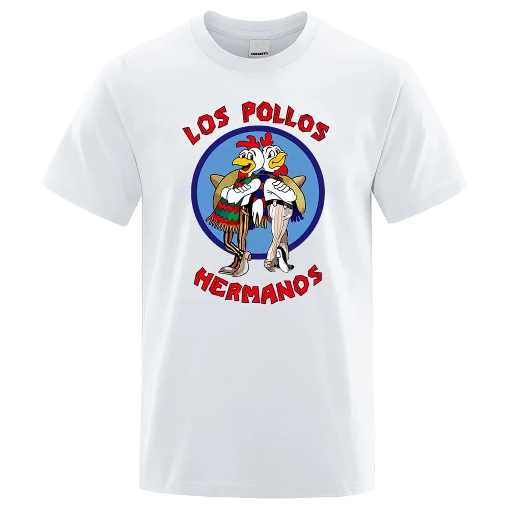 Best-selling Fun Chicken-printed Men's Fashionable Casual Short-sleeved Summer Breathable Polyester Fabric Printed T-shirt