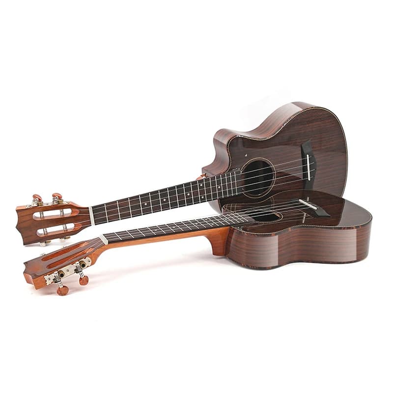 Beginners Ukulele Adults Children Practice String Instrument Wooden Ukulele 23/26 Inch Missing Corner Ukuleles 19 Tone 4 Strings