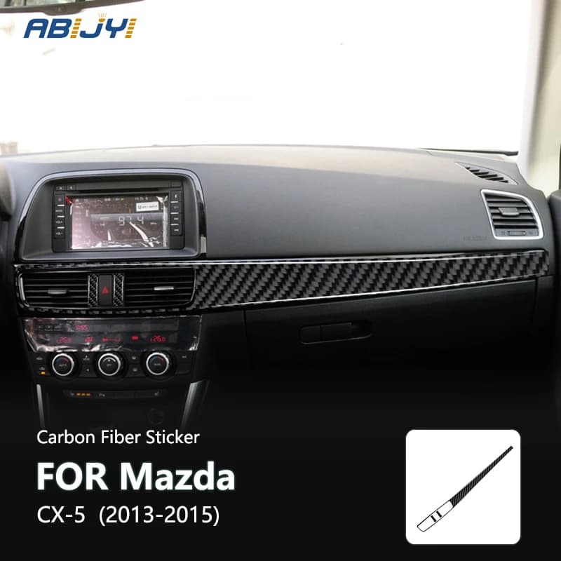 For Mazda CX-5 2013 2014 2015 Accessories Carbon Fiber Style Interior Car Air Outlet Panel Trim Cover Trim Sticker Decoration