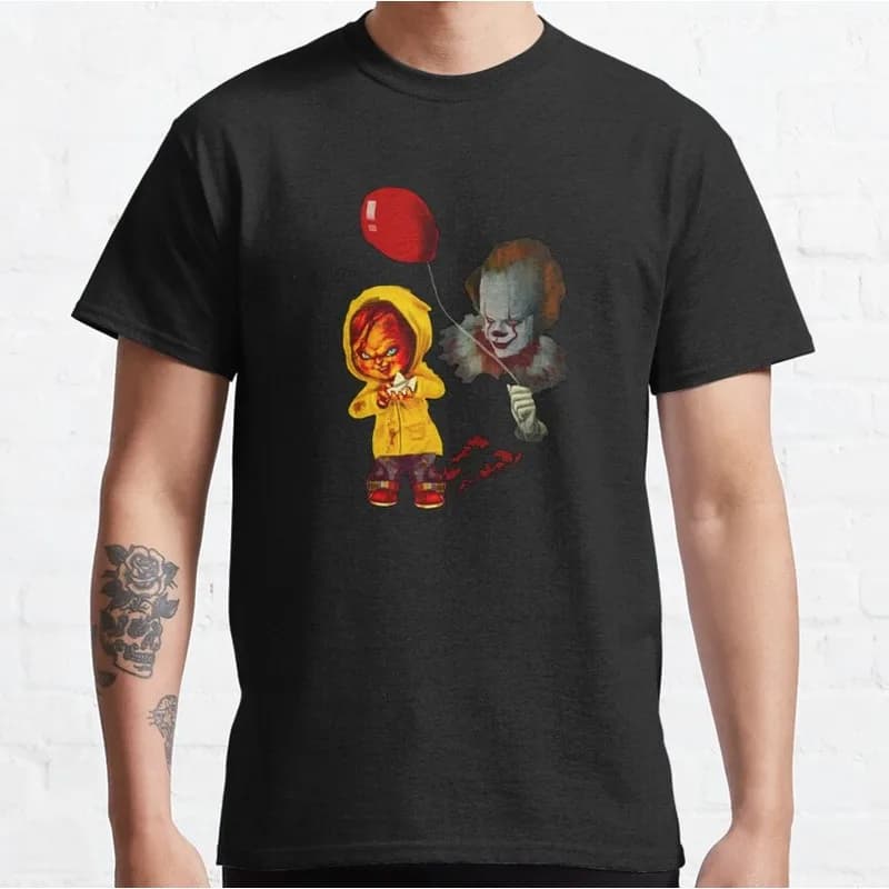 Chucky Child's Play Graphic T-Shirt Killer Doll Unisex Tee 0126 Cotton Short Sleeve Cult Slasher Horror Halloween Casual Tops