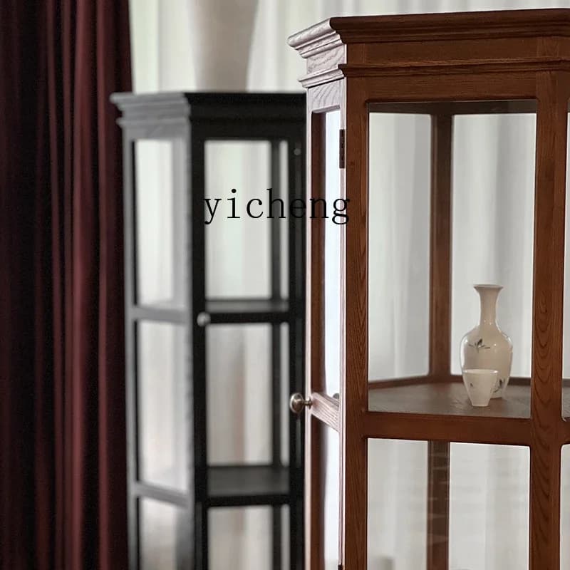 GZ-10 retro transparent glass display cabinet wine medieval furniture jewelry display Zhongdao cabinet