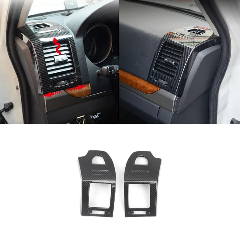 Car Accessories for Mitsubishi Pajero V80 V93 V95 V97 V98 2007-2021 ABS Carbon Interior Front Side Air Vent Outlet Cover Trim