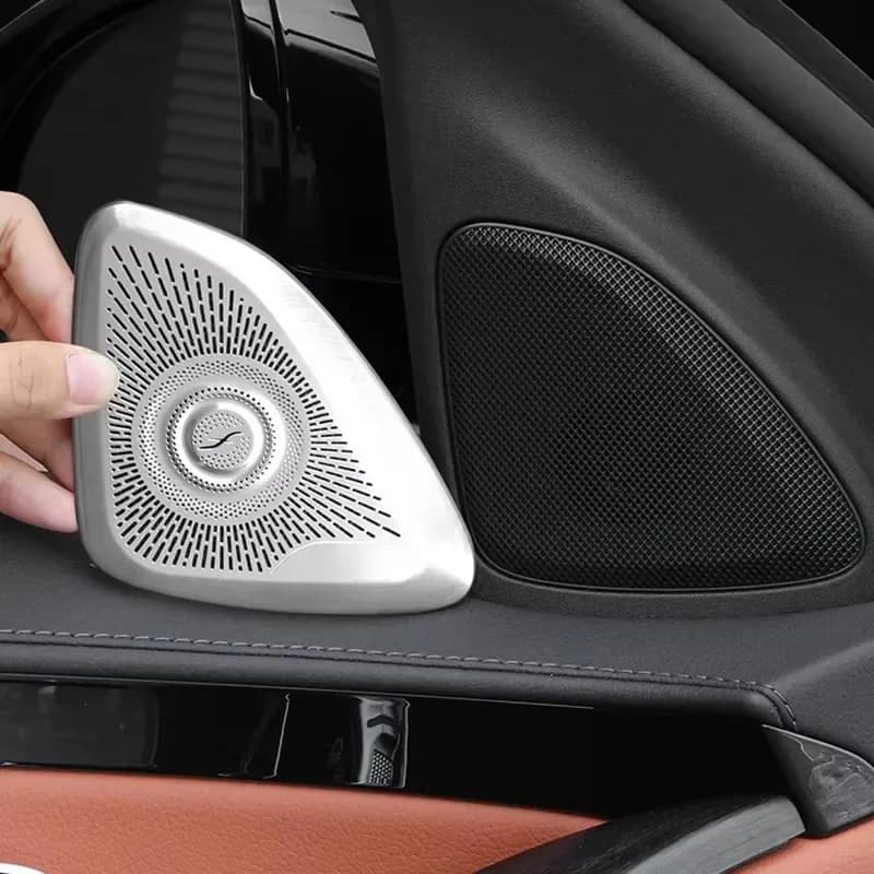 Suitable for Mercedes-Benz S-Class W223 door A-pillar audio speaker decorative cover interior protective sticker shape