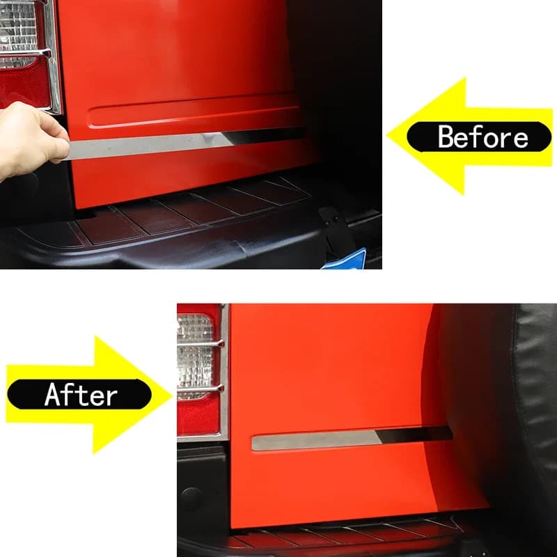 For Hummer H3 2005-2009 Auto Styling Stainless Steel Tailgate Decoration Patch Auto Exterior Molding Accessories
