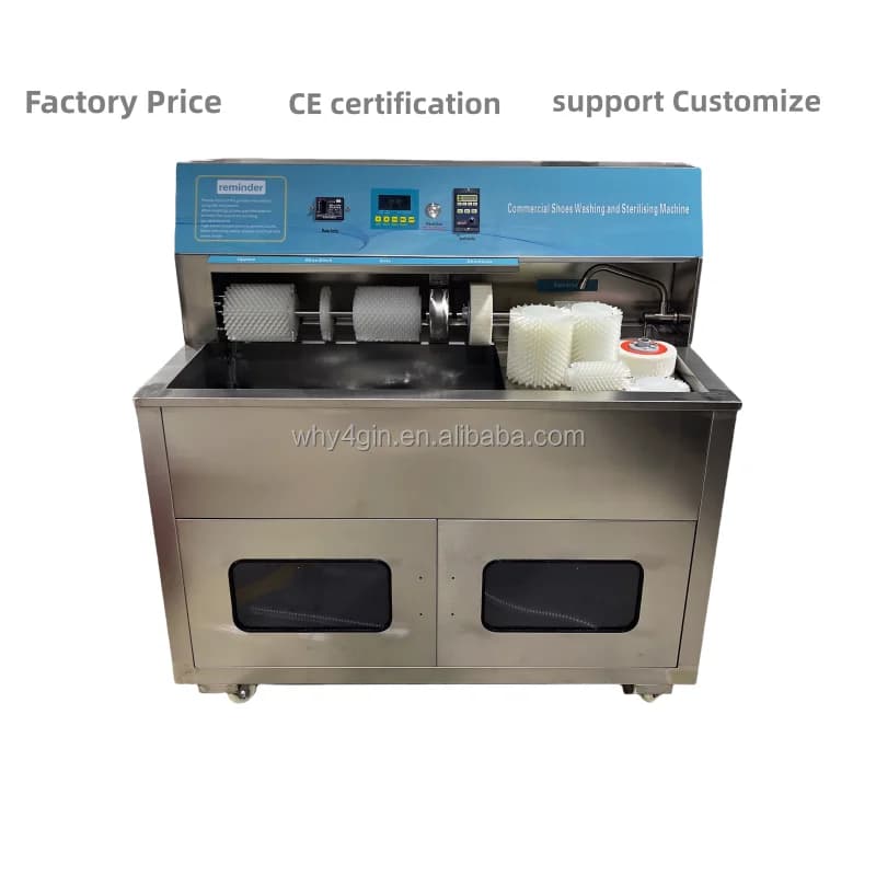 CE Quality Electric Shoe Washer Drying Machine Stainless Steel Housing Factory Price with Superior Quality Shoe Cleaning Device