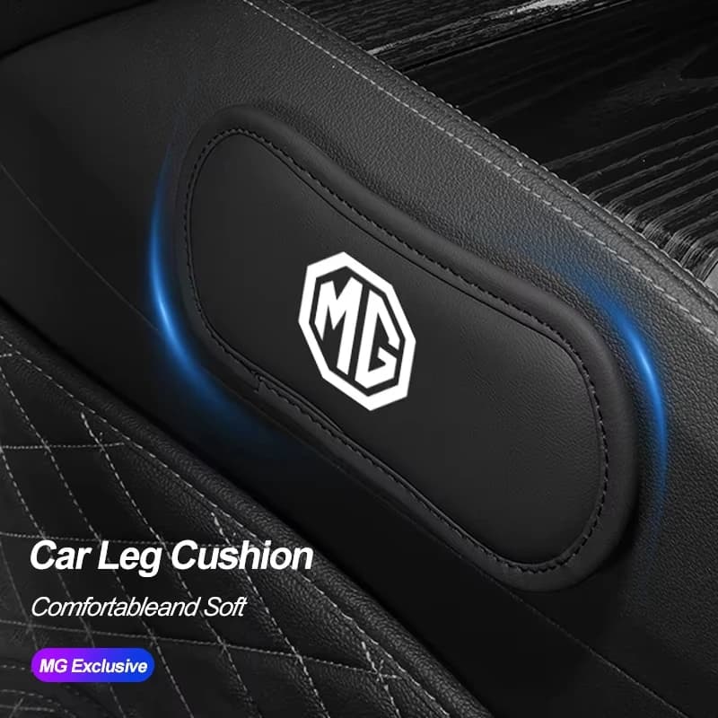 Car Knee Support Pad Leg Cushion Interior Soft Leather Relieve Driving Fatigue Parts For MG ZS MG4 EV MG5 MG HS MG3 MG6