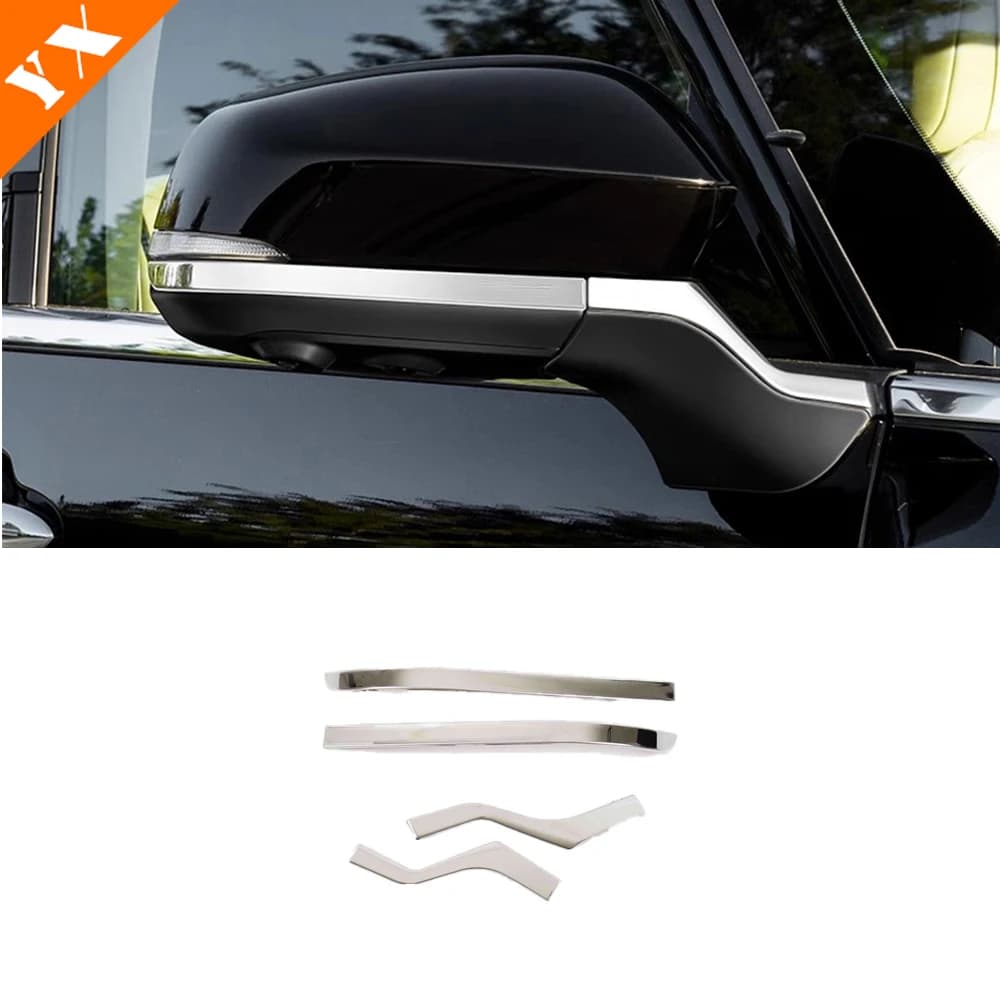 For Toyota ALPHARD 2024-2026 Accessories Stainless Rear Fog Light Cover Tail Door Trim Rear View Mirror Strip Rear Corner Cover