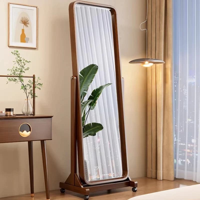Makeup Storage Mirrors Full Body Aesthetic Design Living Room Floor Mirror Apartments Luxury Modern Miroir Sur Pied Furniture