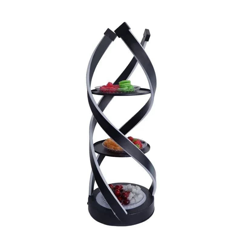 Bar luminous three-layer spiral fruit plate rack led creative seaweed fruit rack KTV night snack snack plate rack