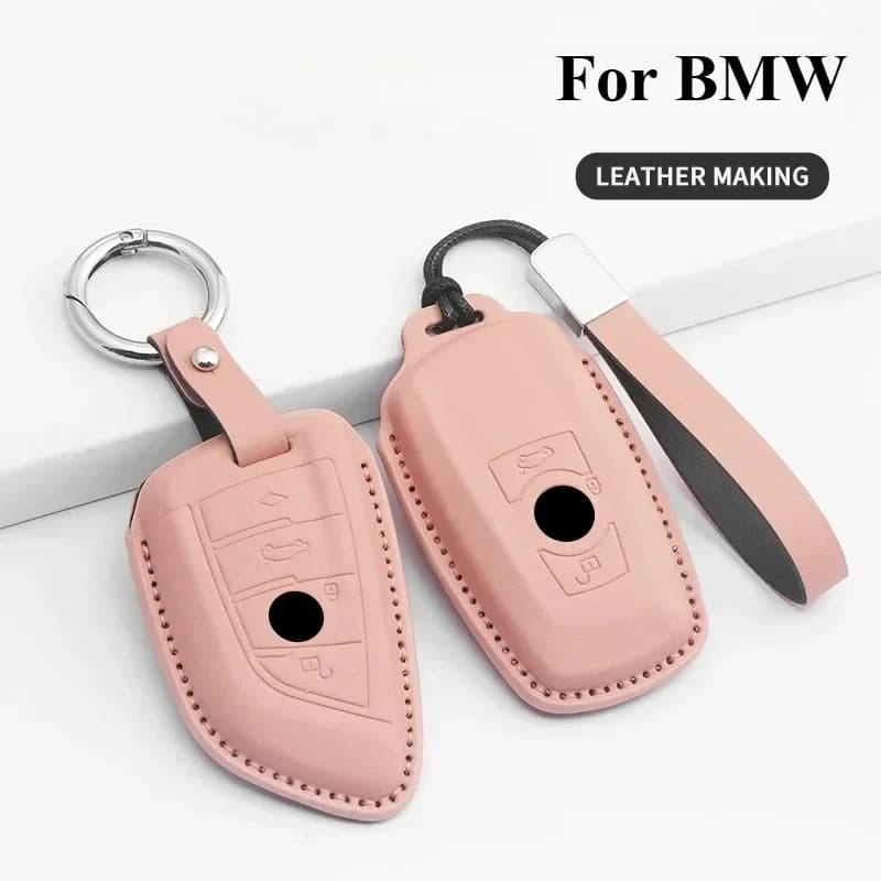 PU Leather Car Remote Key Case Cover Shell For BMW 1 3 5 7 Series X1 X3 X4 X5 X6 G20 G30 F15 F16 G01 G02 G05 F10 F20 F30 G07 F34