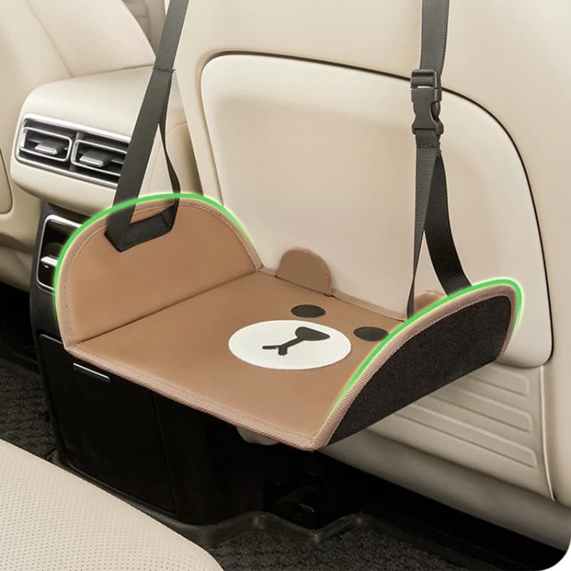 Car Children's Foot Rest, Cartoon Bear Portable Car Rear Seat Support Foot Rest Board, Commercial Vehicle Ottoman