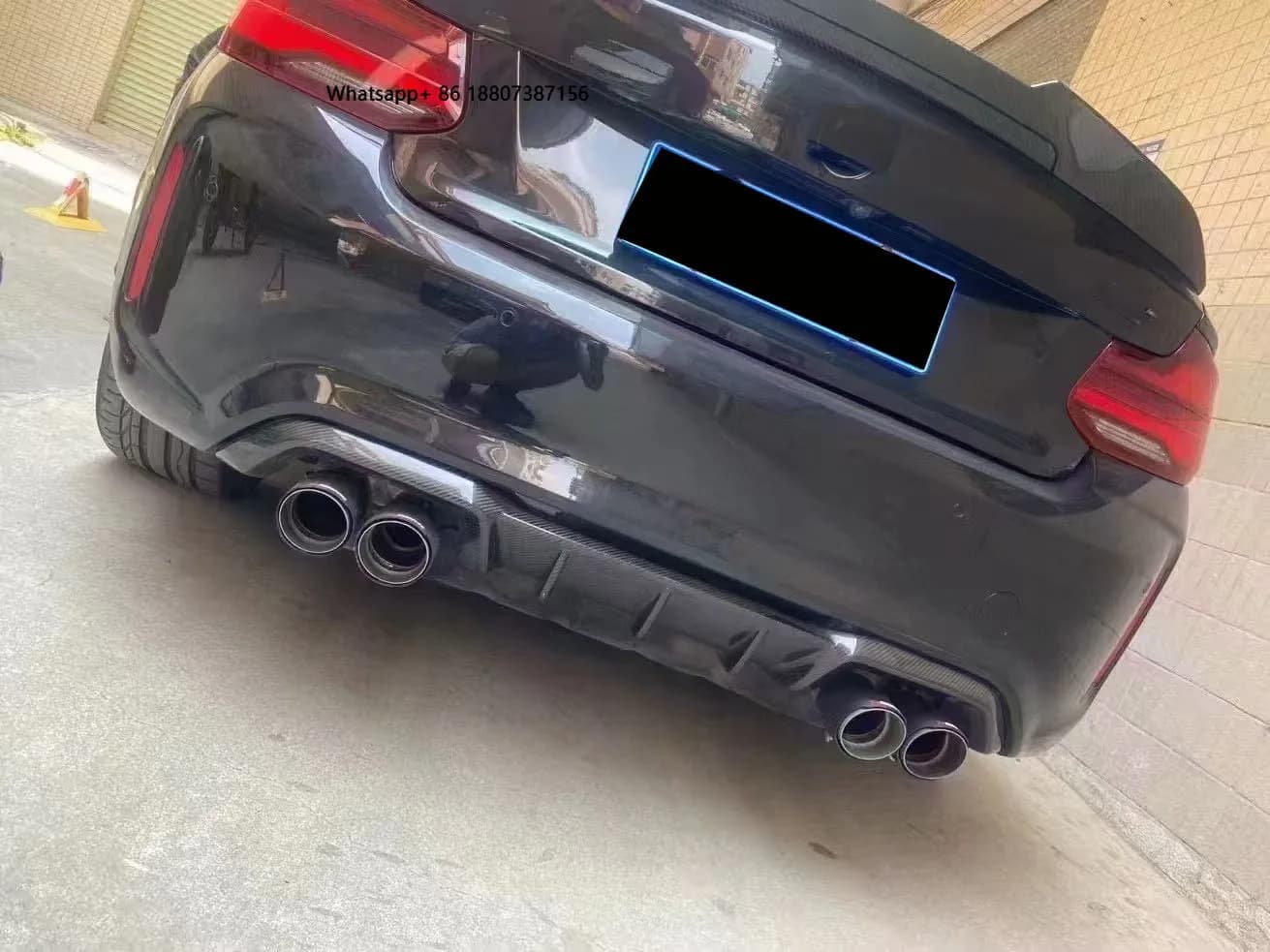 New Yaochi M2 F87 Carbon Fiber Bumper with Exhaust Cut-Outs & Rear Lip-Bolt-On Retrofit/Upgrade Universal Fitment