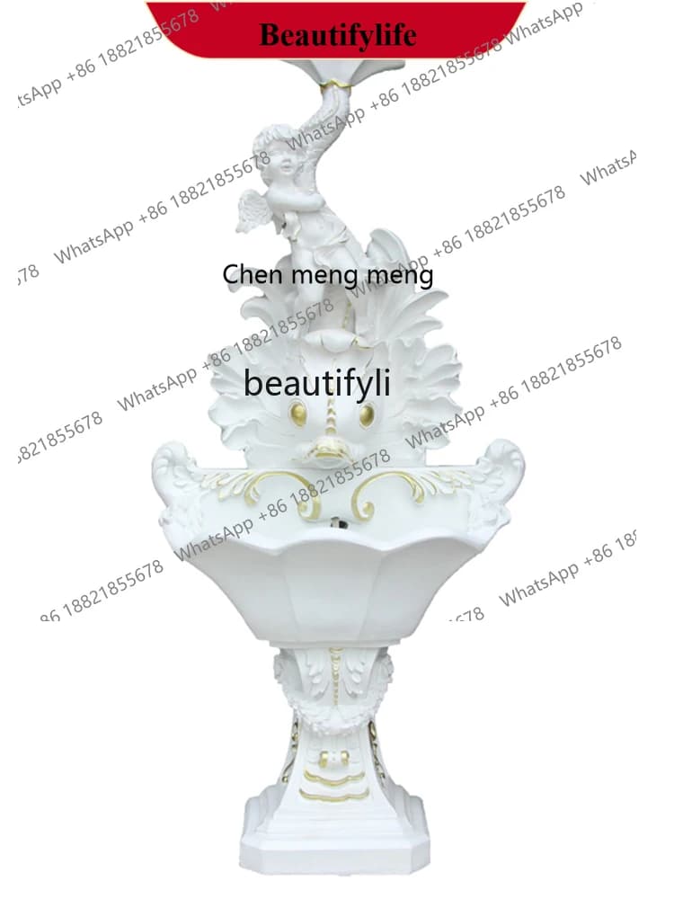 X  European-Style Artificial Mountain and Fountain Living Room Villa Courtyard Spray Pond Waterscape Floor Ornaments