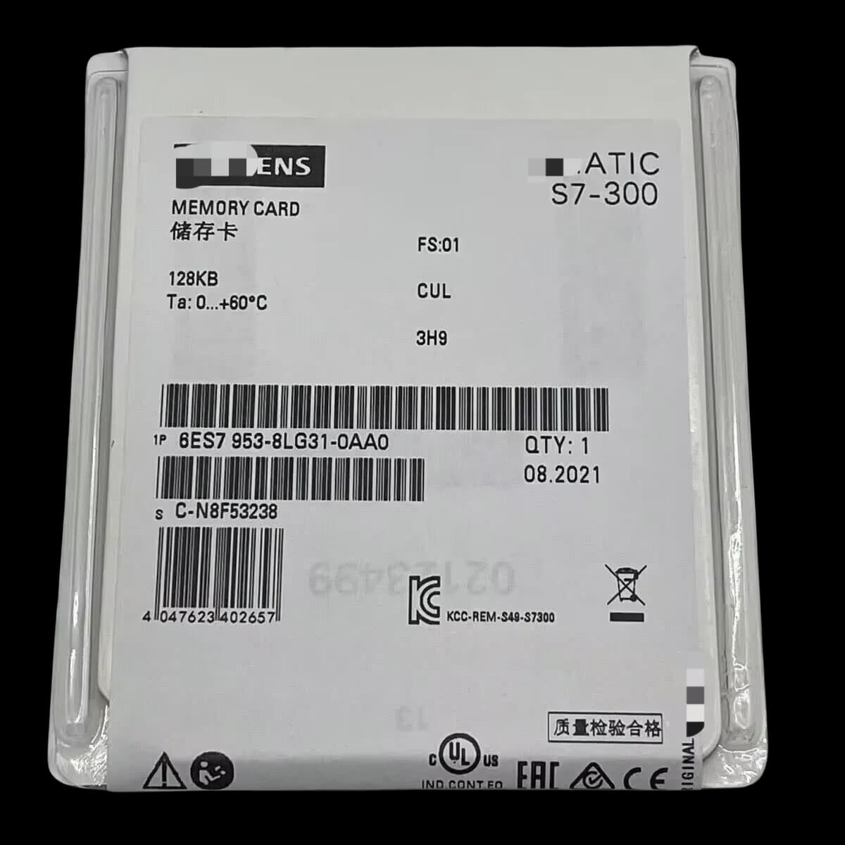 6ES7 953-8LG31-0AA0 Memory Card for S7-300/C7/ET 200 6ES7 953-8LG31-0AA0