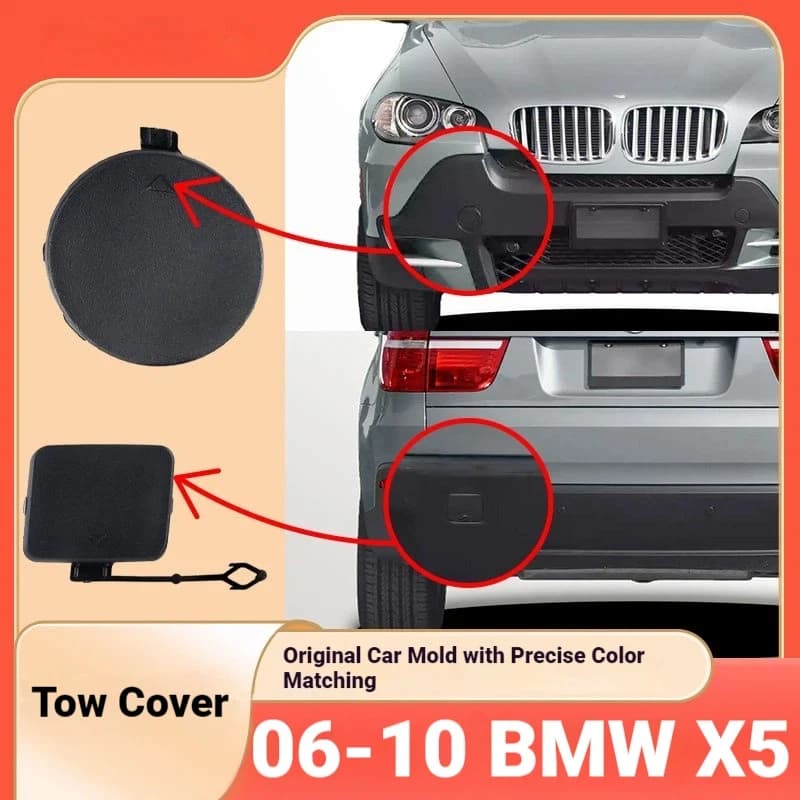 Fits 06-10 BMW X5 front and rear bumper trailer cover E70 traction cover rescue cover trailer hook cover plate