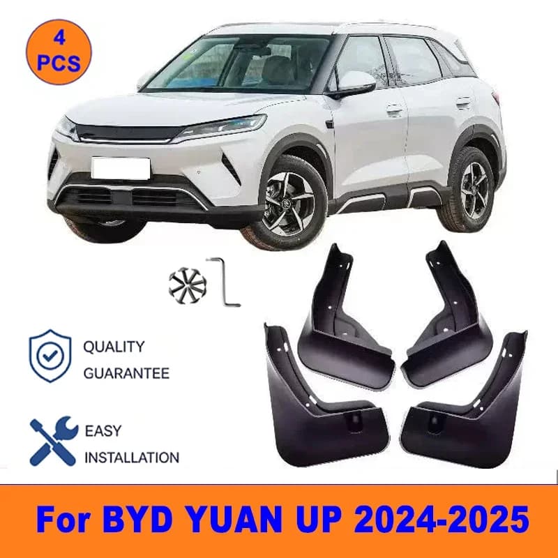 4Pcs Mud Flaps For BYD YUAN UP 2024-2025 - Splash Guards Front & Rear Wheel Fender Mudguards Car Exterior Protection Accessories