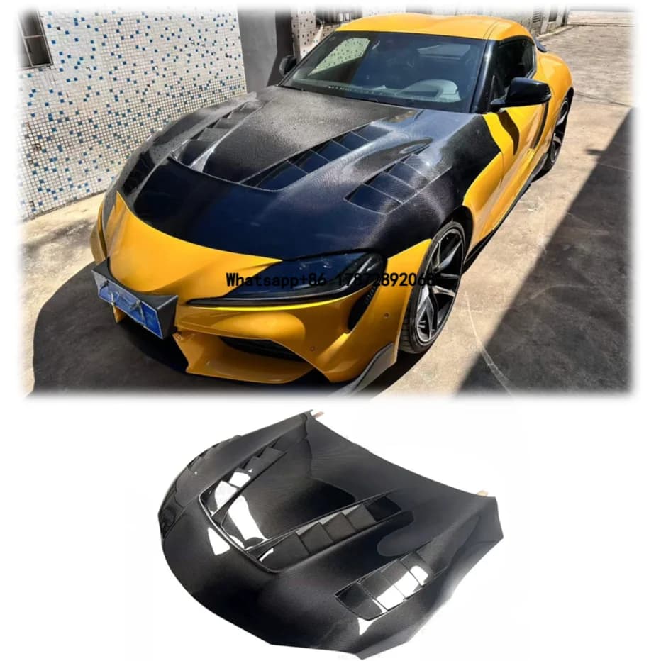Real Carbon Fiber Hood for for A90 A91 2019-2024 MK5 for Vented Performance Bolt-On New with Bolts Heat Dissipation
