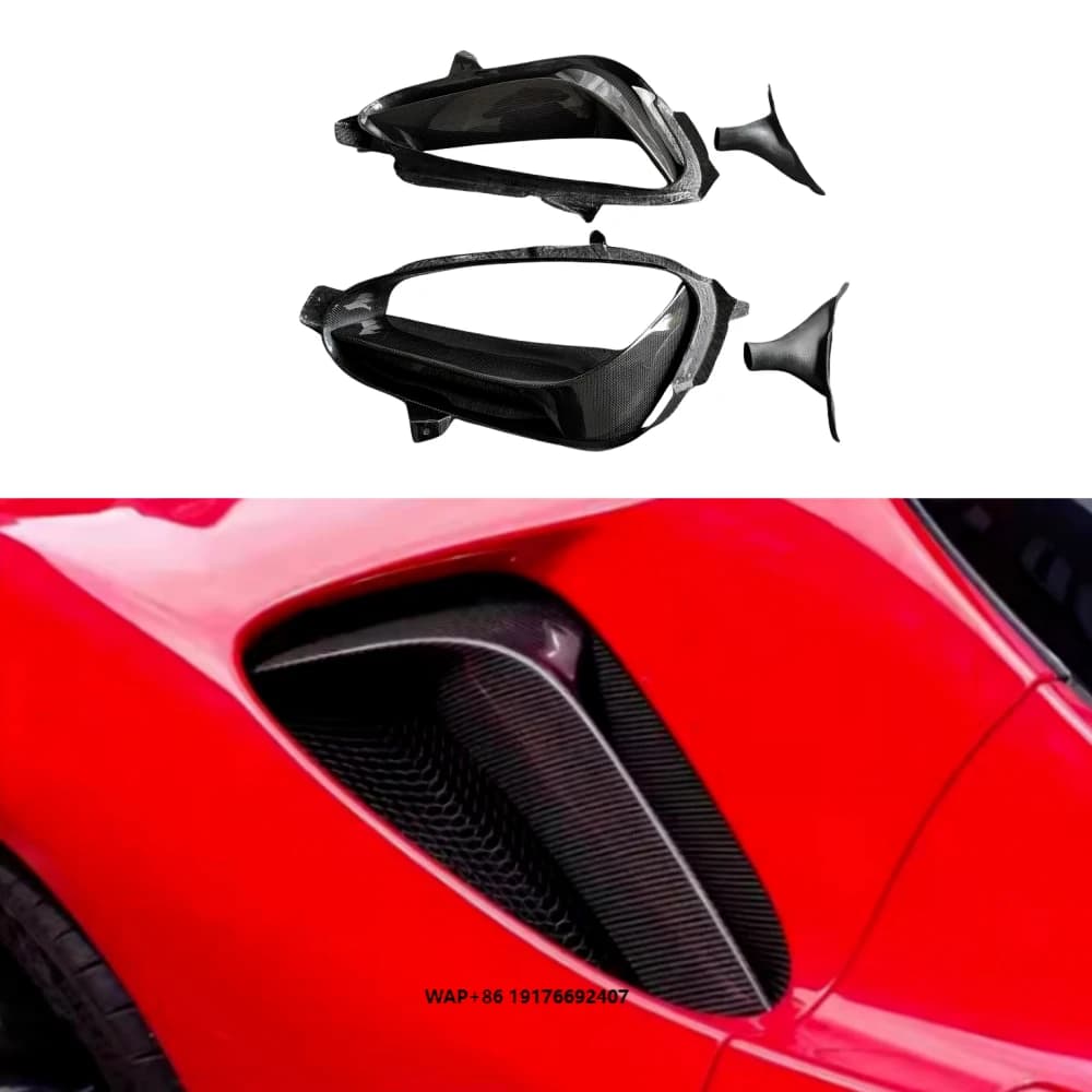 Dry Carbon Fiber OEM Style Car Rear Fender Vent for SF90
