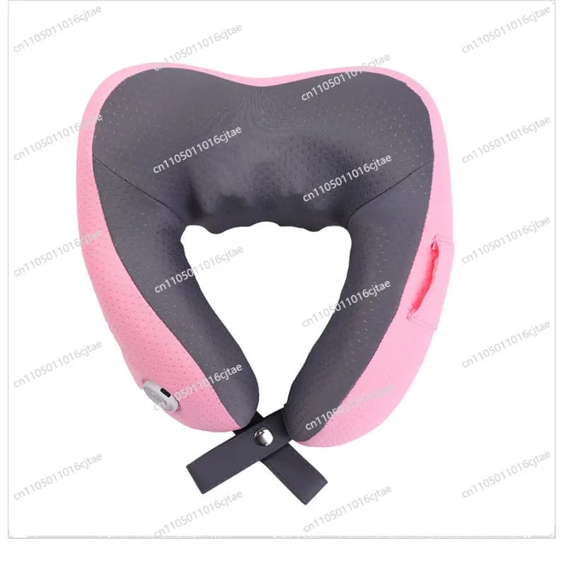 U-shaped Massage Pillow Wrapped Massage Sponge Pad Support Shoulder and Neck Hot Compress Relax Sleep Portable Cervical Massager