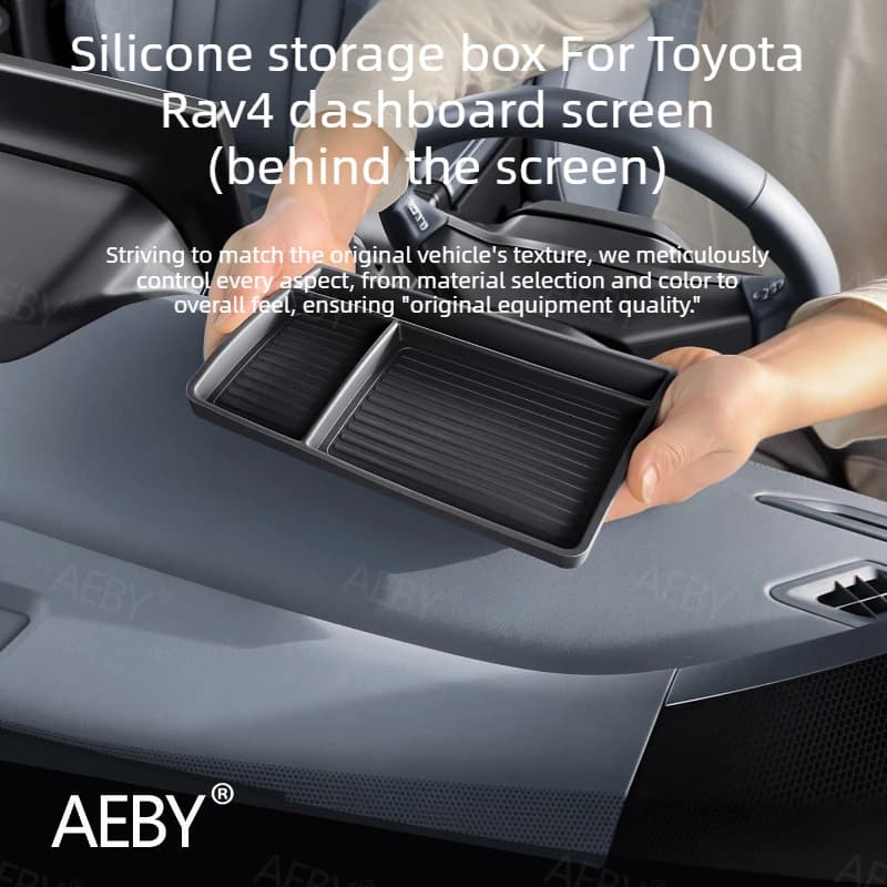 For Toyota Rav4 2026 Storage box behind screen,Dashboard storage box,Silicone storage box behind screen,Car interior accessories