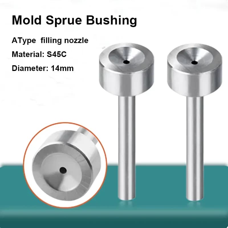 2 Pcs A Type Plastic Mold Accessories Sprue Bushing D14MM Ingate Sleeves
