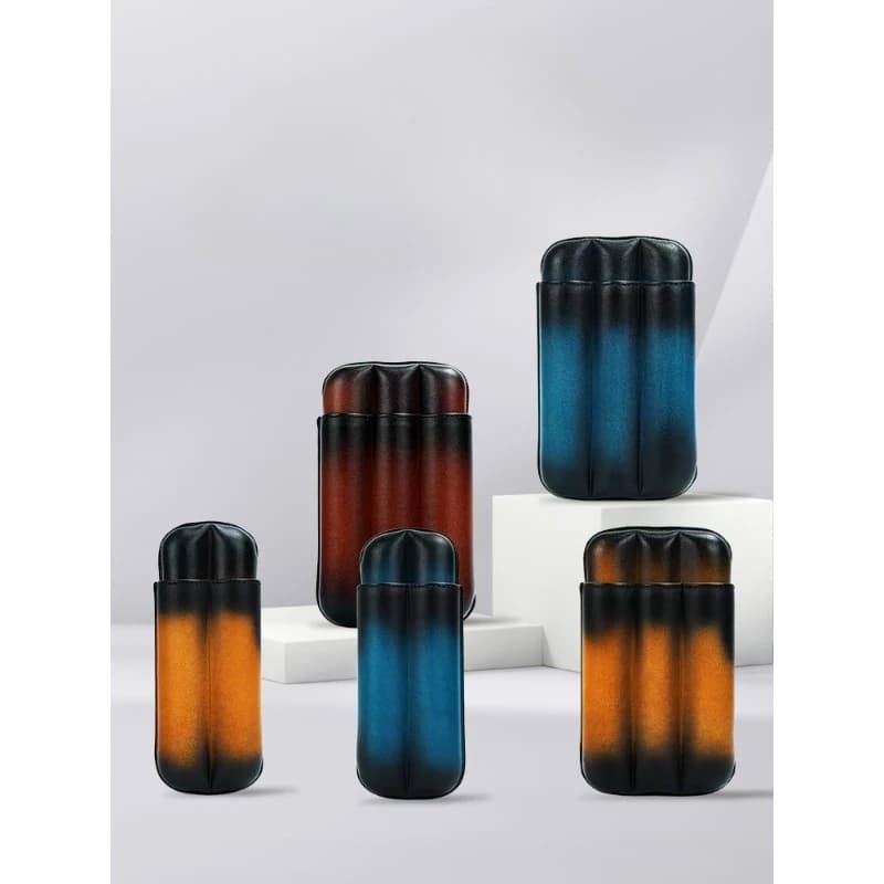 Cigar Case Portable Travel Cigar Case, Cigar Case Leather Case
