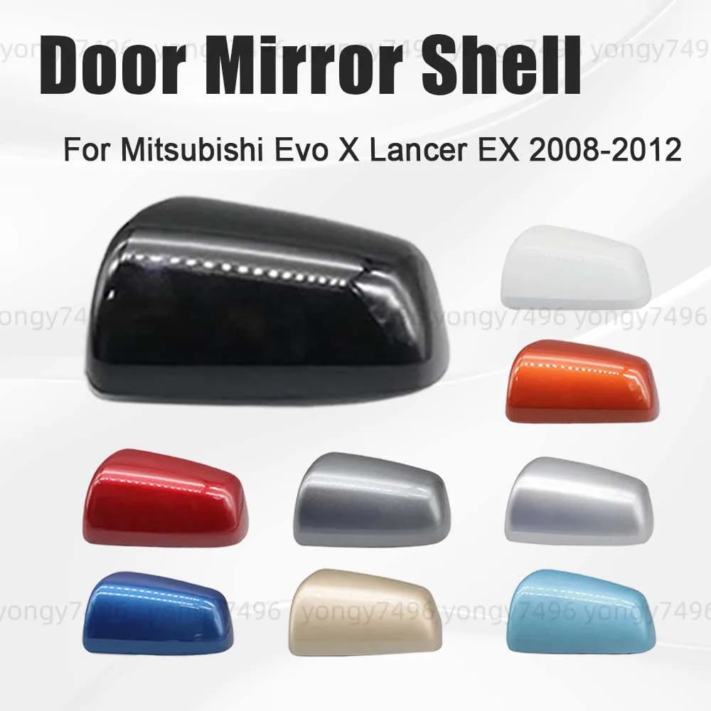 Car Upgrade Chrome Silver Glossy Black White Door Mirror Cover For Mitsubishi Evo X Lancer EX 2008-2012 Car Rearview Accessories