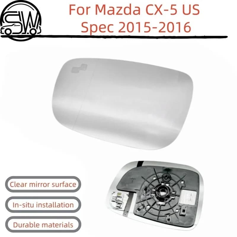 Rearview Mirror Glass With Blind Spot For Mazda CX‑5 US Spec 2015‑2016.