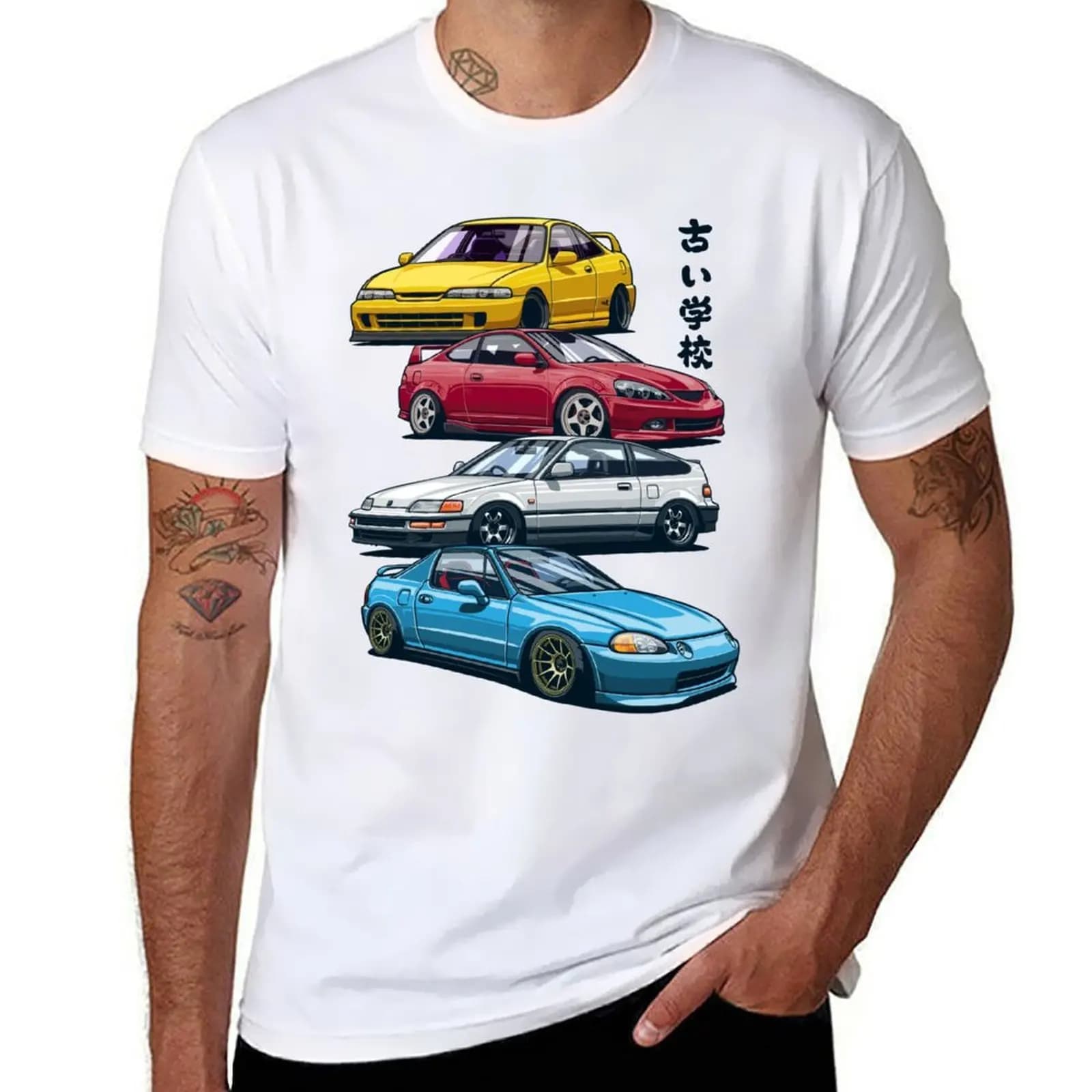 JDM Mix. Civic, CRX, Integra T-Shirt t shirt man cotton man t shirt cotton high quality T-Shirt