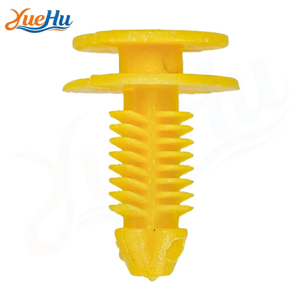 YUEHU 50PCS Car Accessories Door Panel Clips Yellow Garnish Retainer Rivet Door Card Sill Kick Plate Cover Trim Retainer