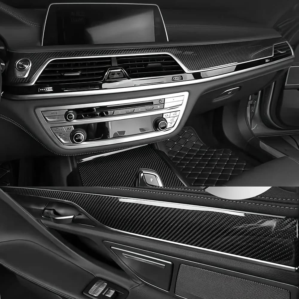 Carbon Fiber For BMW BMW 7 Series G12 2015-2022 Car Film Interior Stickers Center Console Gear Dashboard Door Handle Lift Panel