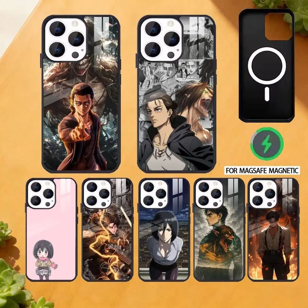 Anime Attack on Titan Hot   Phone Case For iPhone 17,16,15,14,13,12,Plus,Pro,Max For Magsafe Magnetic Wireless Charge