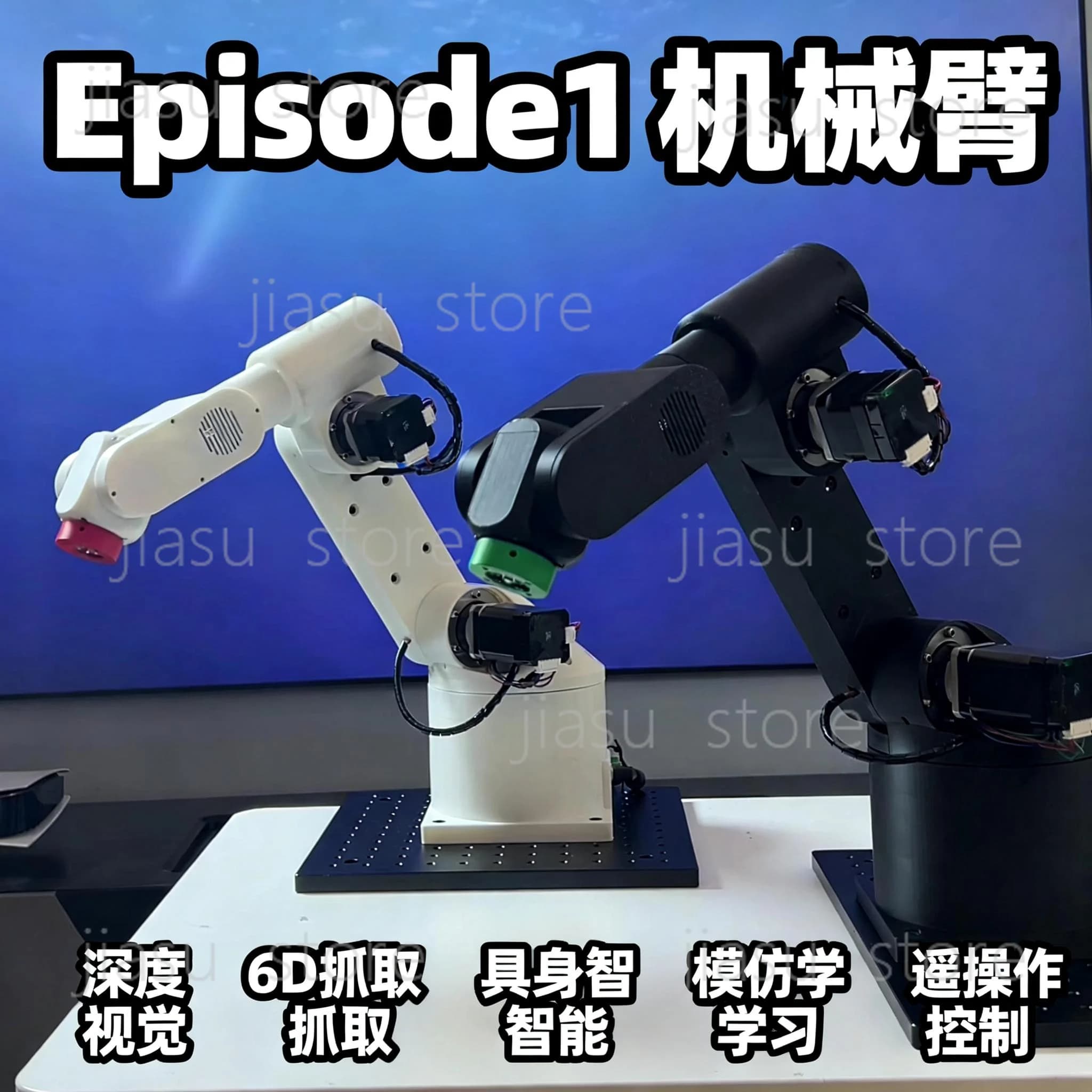 Embodied AI 6-Axis Robot Arm Open Source Vision Recognition Grasping Programmable Robotic Kit