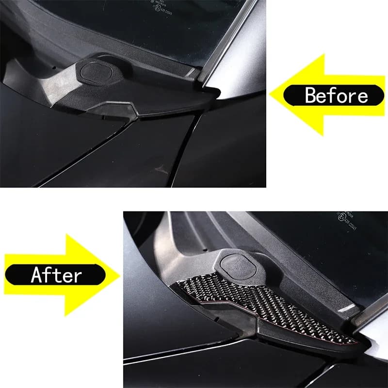 For Mazda MX-5 2016-2023 Soft Carbon Fiber Car Front Windshield Glass Both Sides Trim Cover Sticker Car Accessories