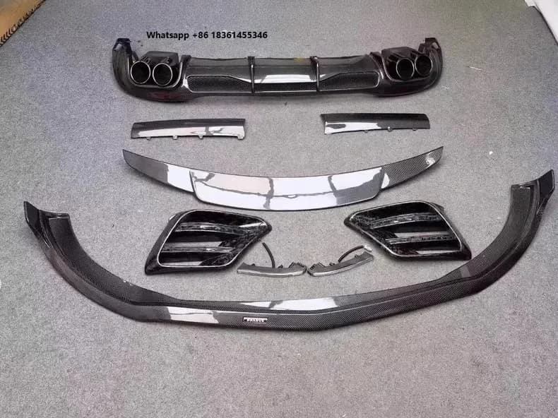 For  S Class W223 2021-2025 Body Kit - Upgrade to B700 Style with Bumper Grille Lip Spoiler Exhaust Tips